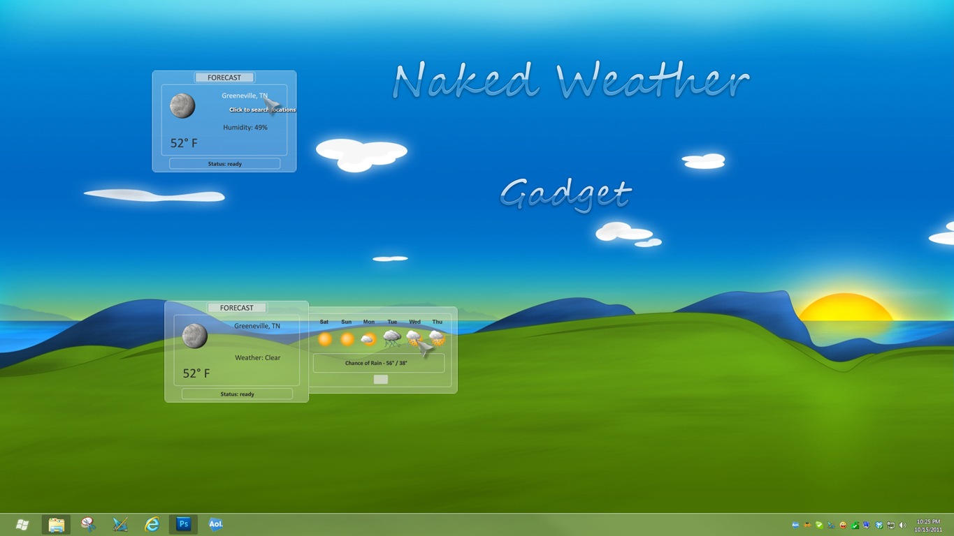 WinCustomize Explore Desktop Gadgets Naked Weather Gadget