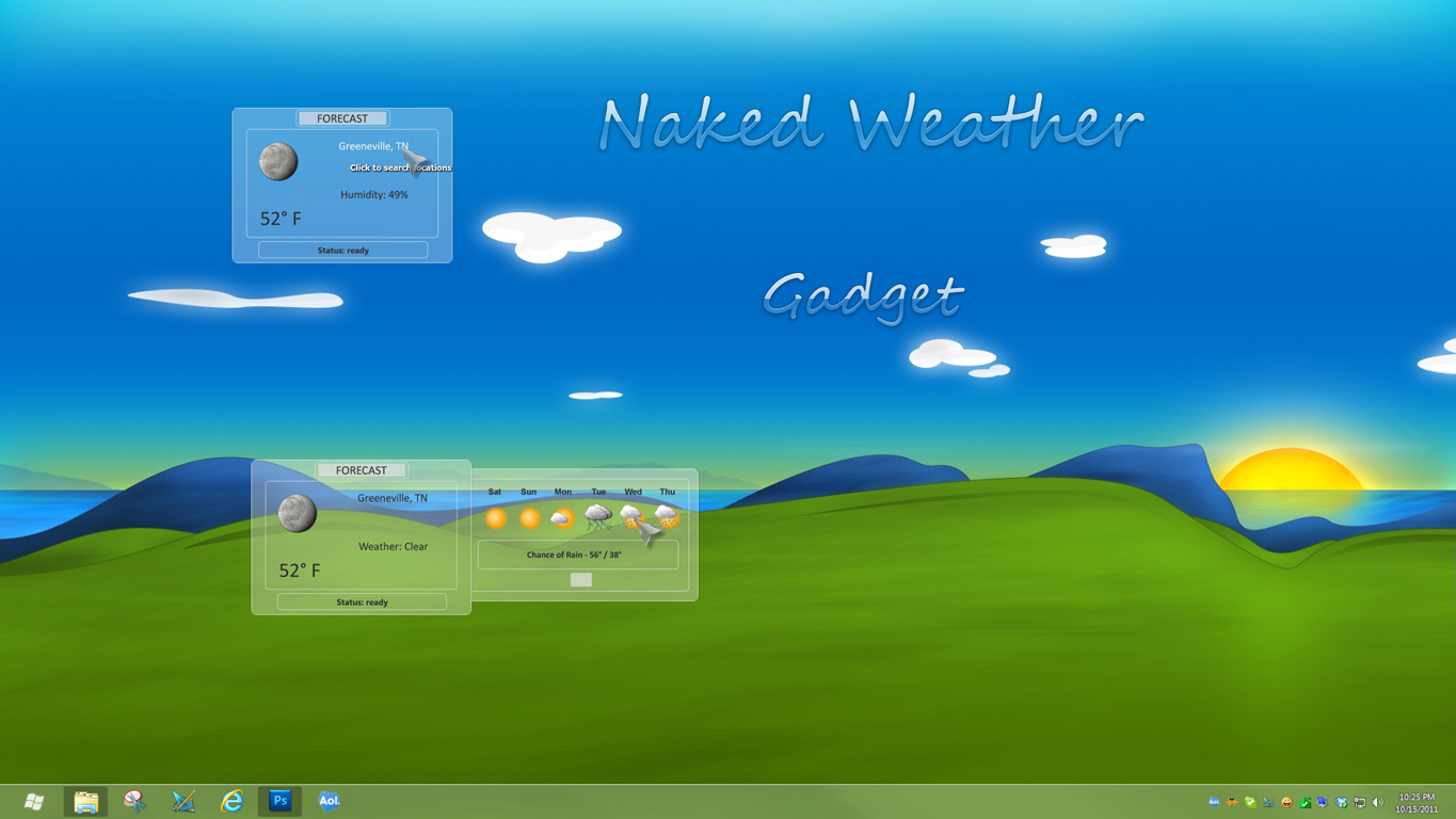 Wincustomize Explore Desktop Gadgets Naked Weather Gadget