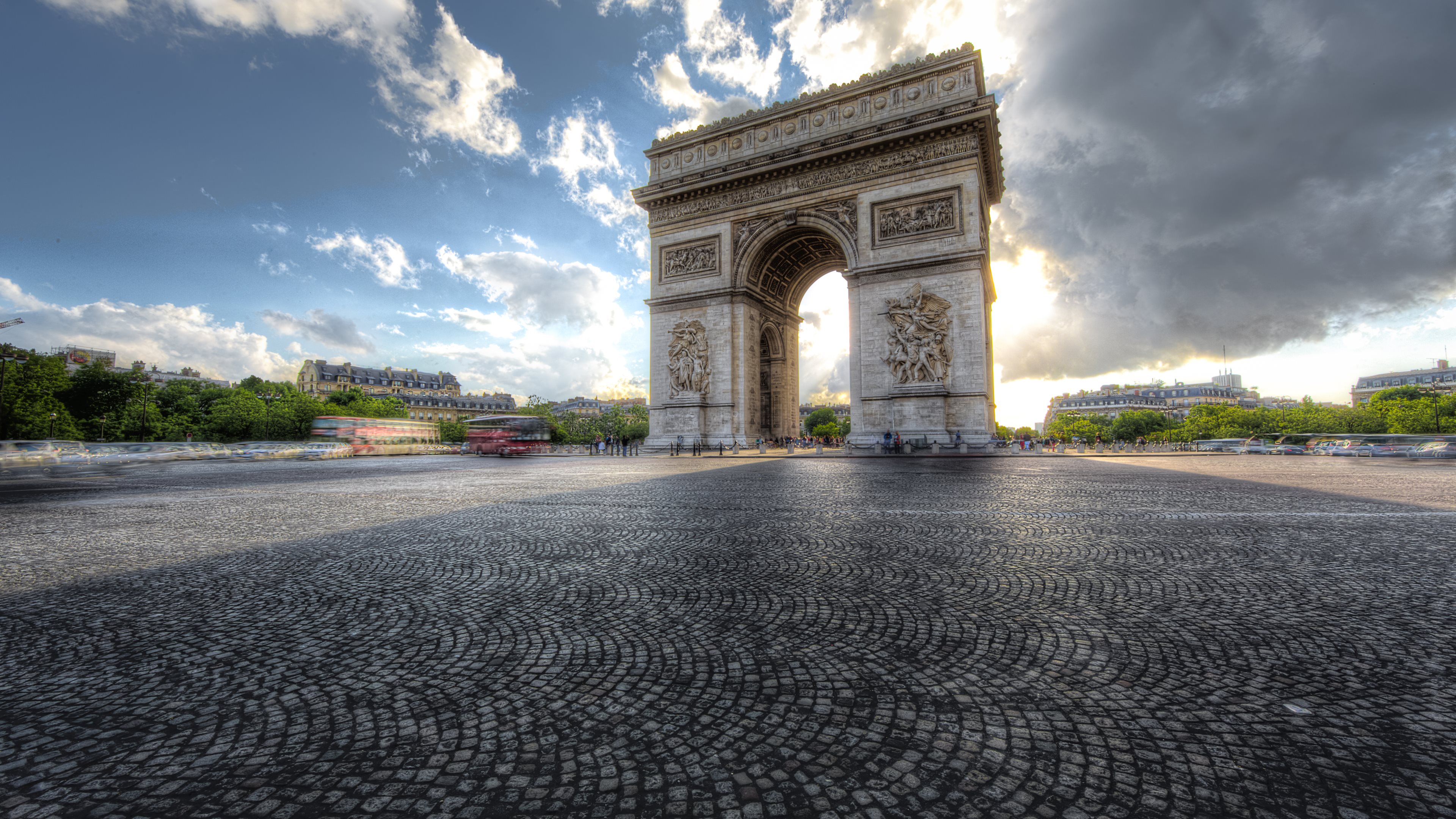 Arc De Triomphe 4k Ultra HD Wallpaper Background Image