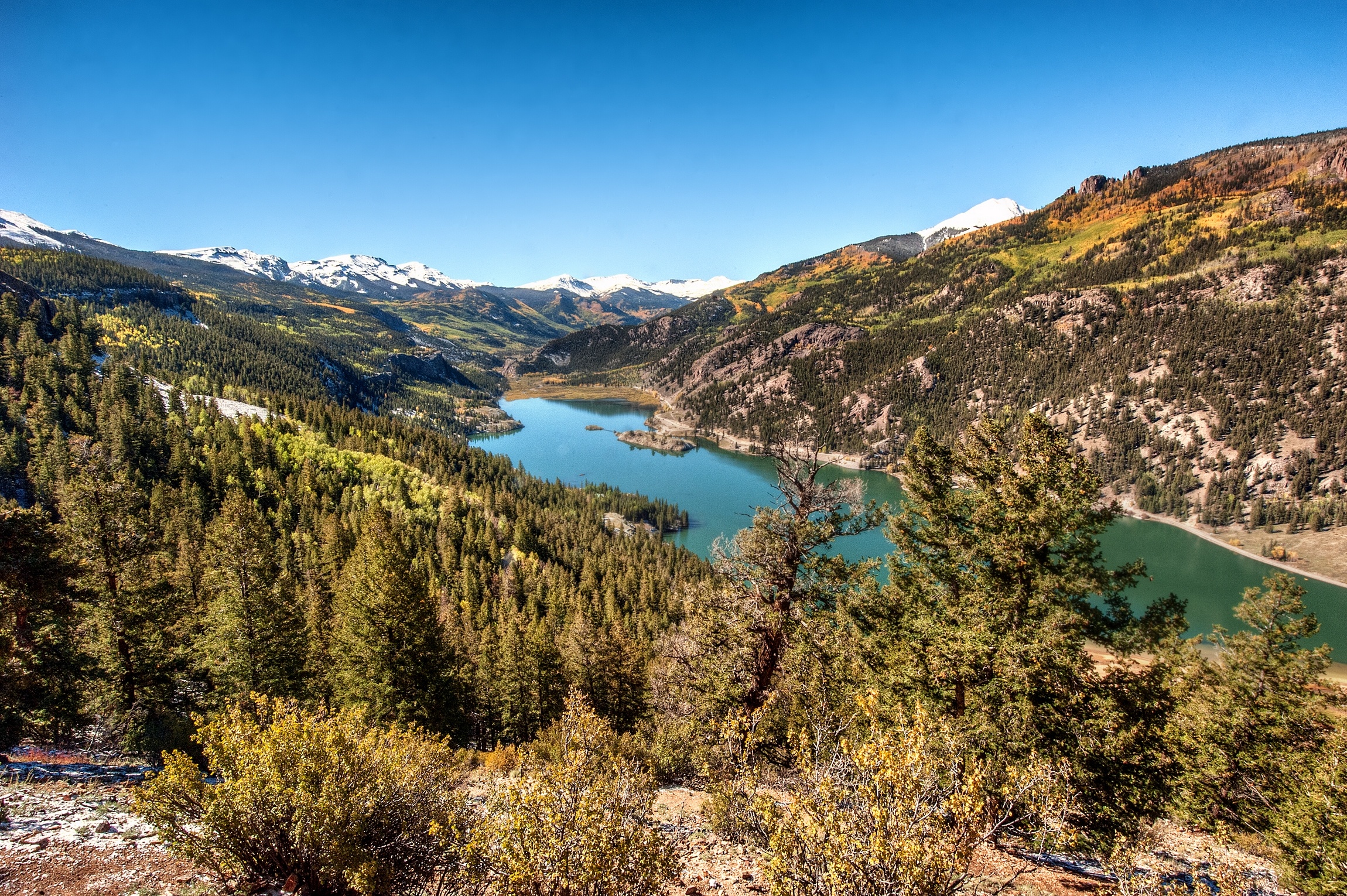 Colorado Rocky Mountains Forest Landscape Lake Wallpaper