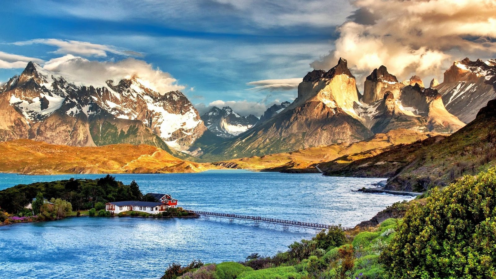 Torres Del Paine Patagonia Chile HD Background