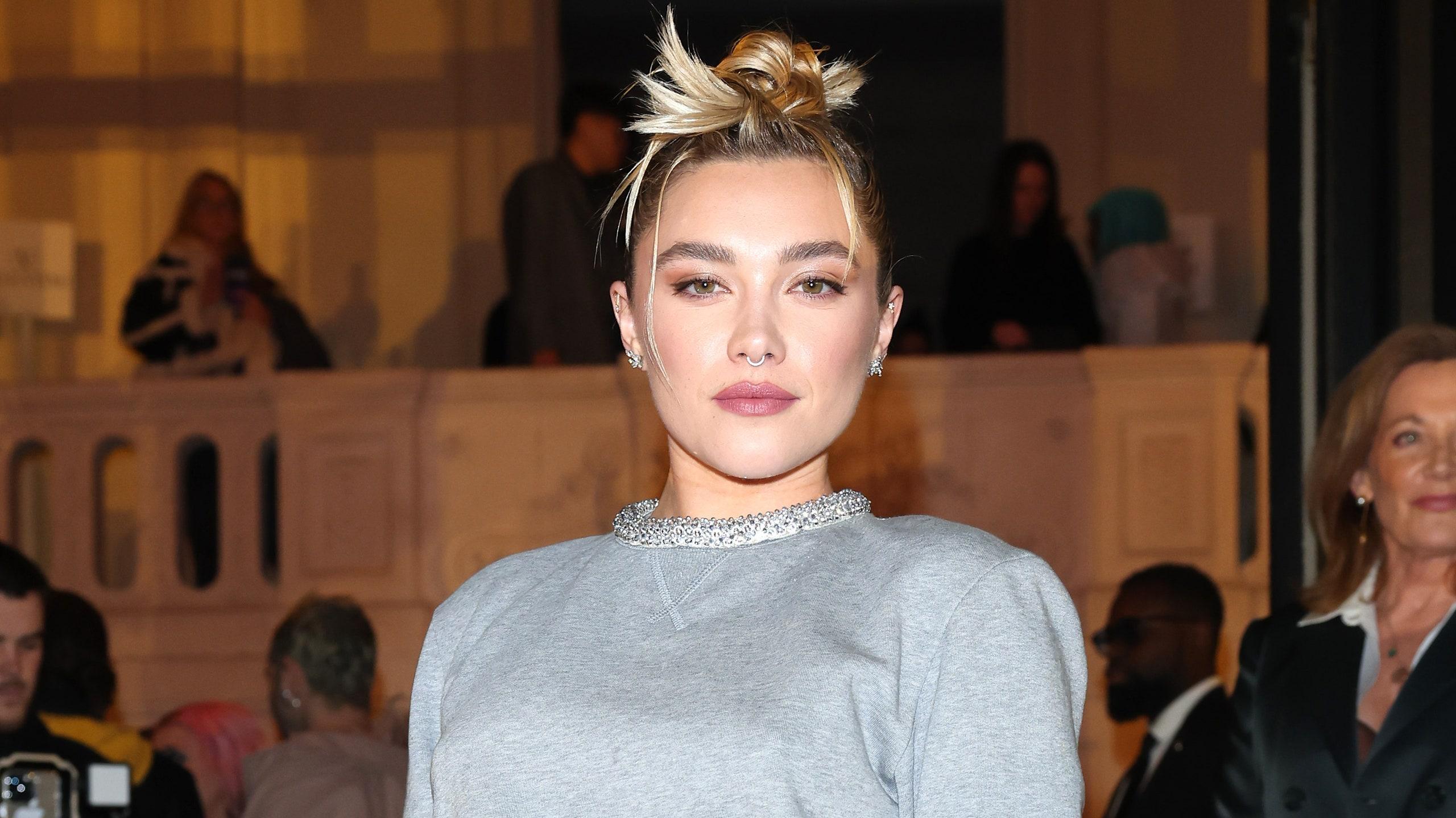 Florence Pugh Wore a Completely See Through Skirt to the Valentino