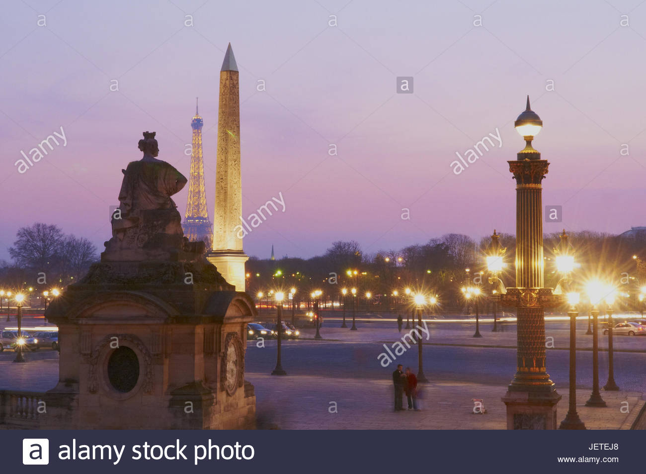 France Paris Concorde Square Obelisk Of Luxur And Eiffel Tower