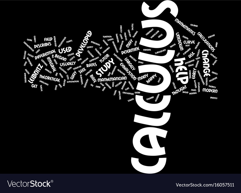 The Intricacies Of Calculus Text Background Word Vector Image
