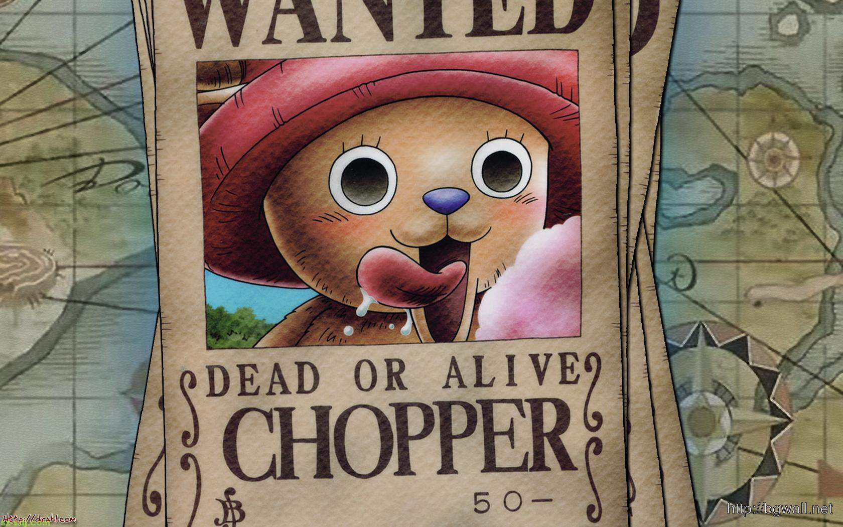 Chopper Wanted One Piece Wallpaper Anime HD Background
