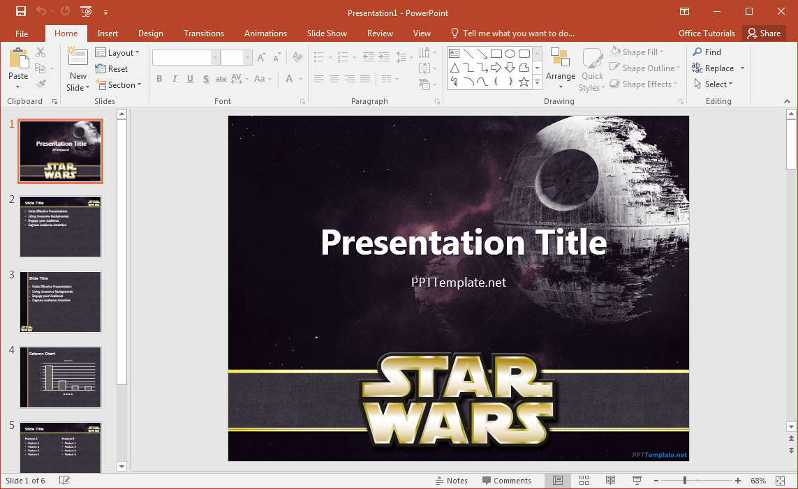 Free Star Wars PowerPoint Template
