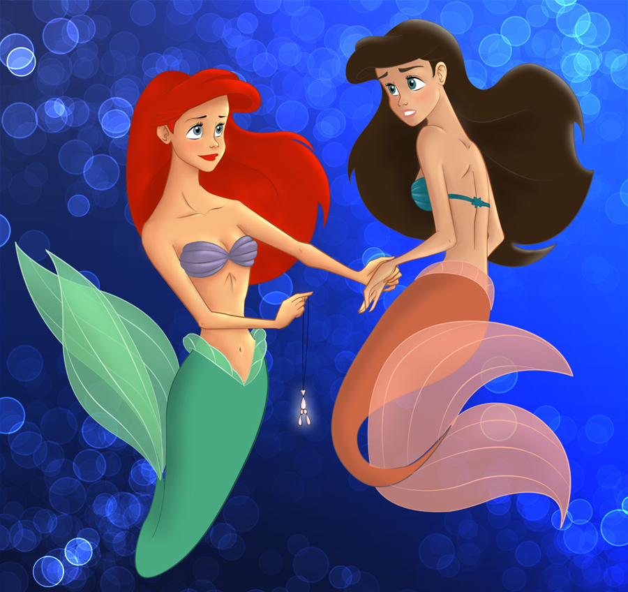 Ariel And Melody In Color By Kiwieman
