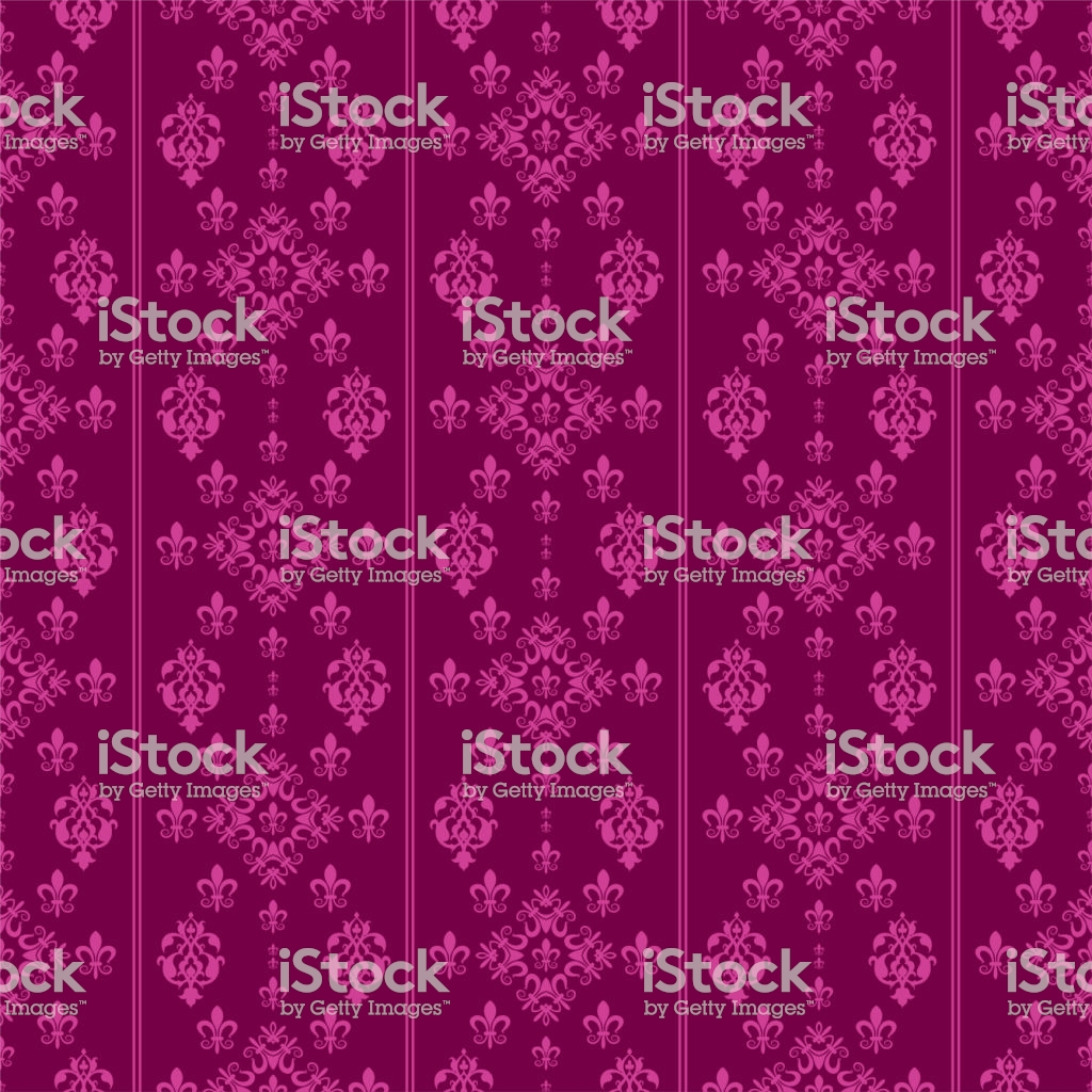 Seamless Damask Wallpaper Purple Stock Vector Art More Image Of