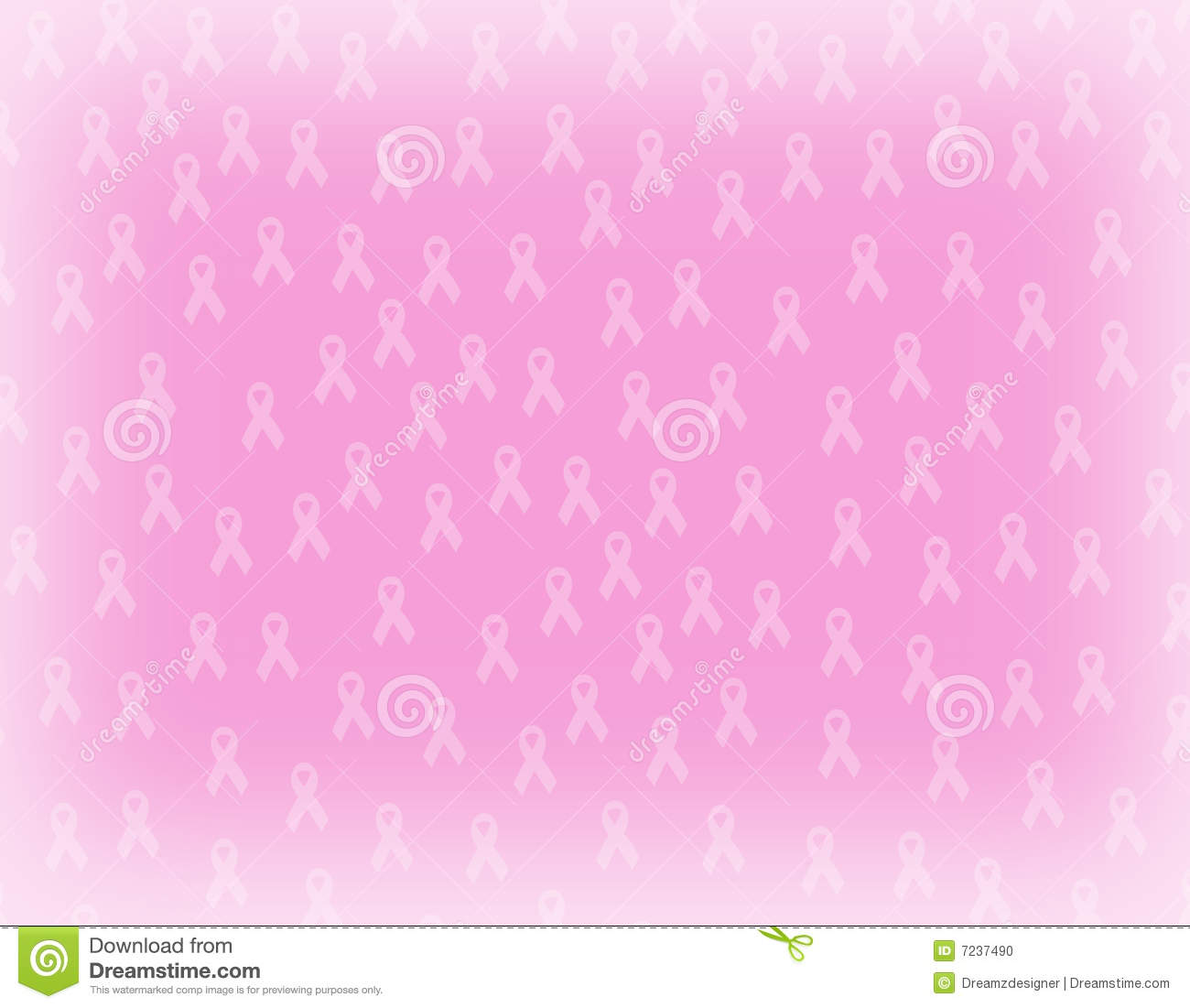 Breast Cancer Awareness Ribbons Background Frame Cute Pink