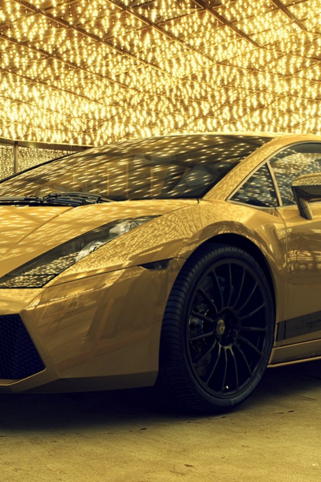 Gold Lamborghini iPhone Wallpaper