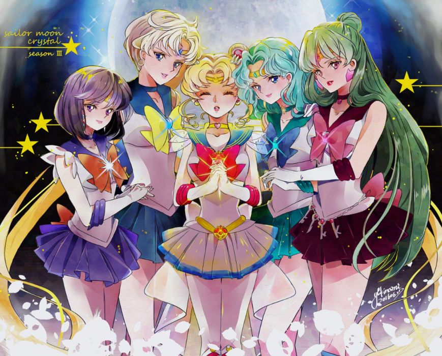 Original Anime Girl Sailor Moon Neptune Pluto