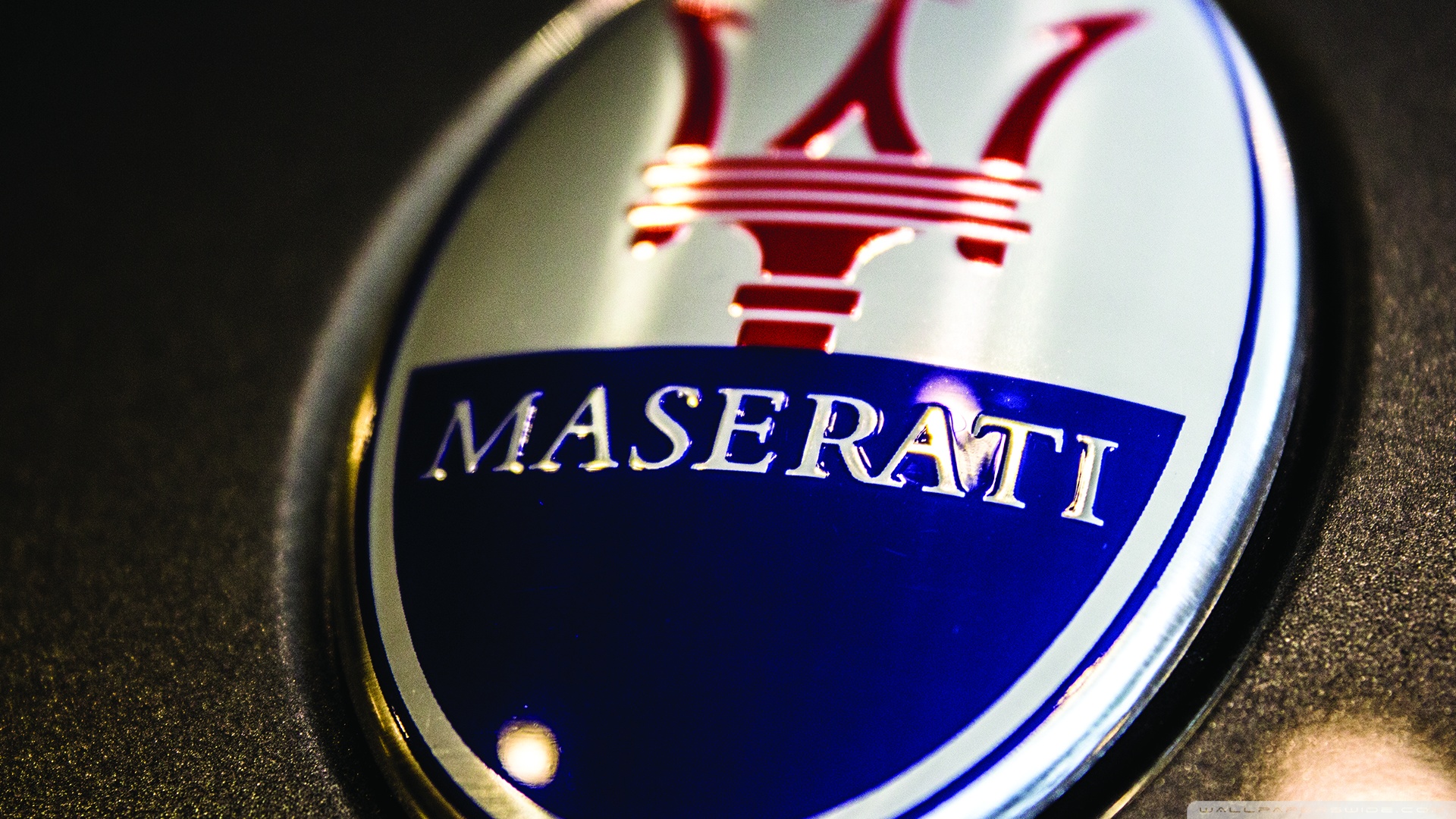 Maserati Logo Close Up 4k HD Desktop Wallpaper For Ultra