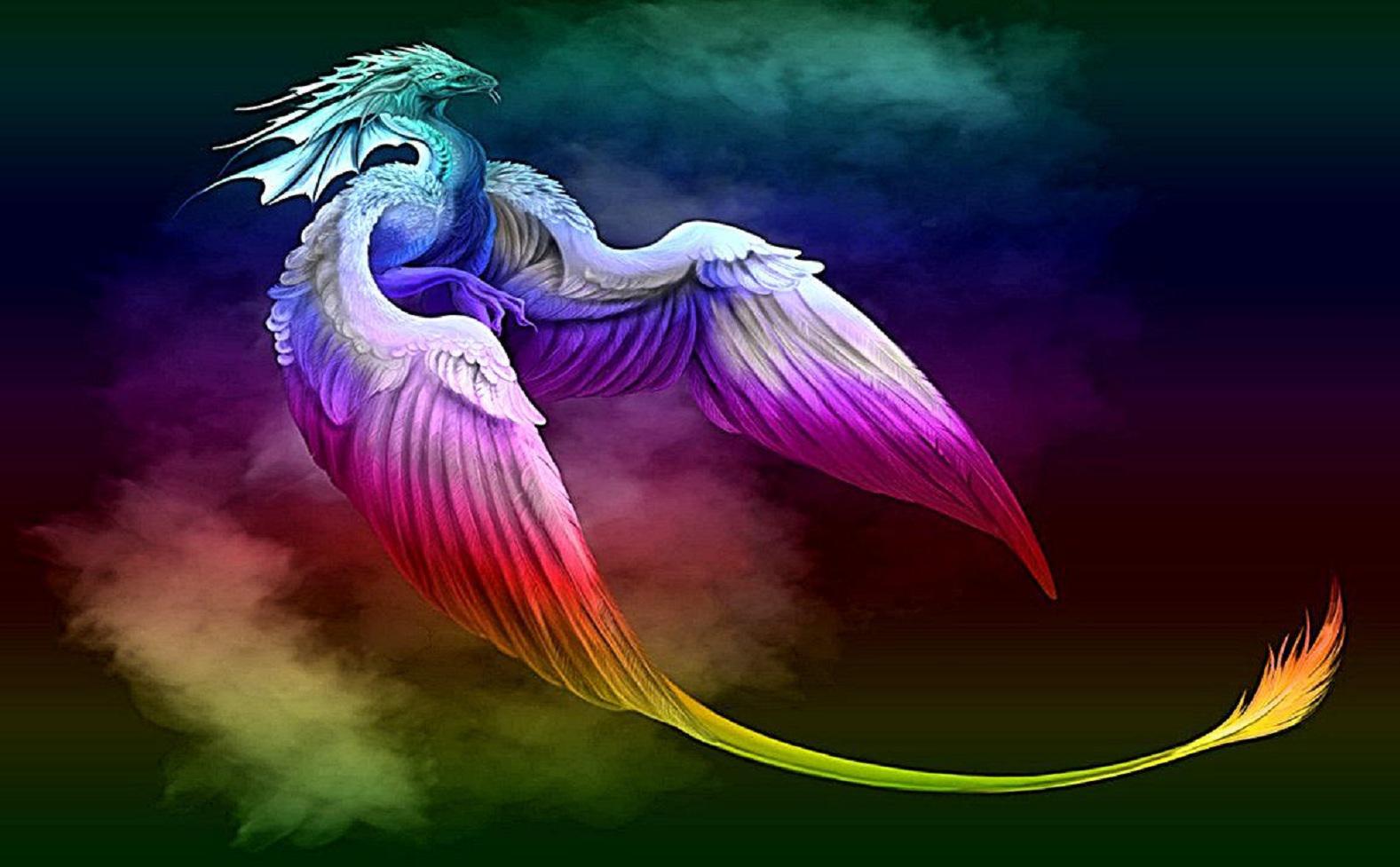 Rainbow Dragon Wallpaper HD Desktopinhq