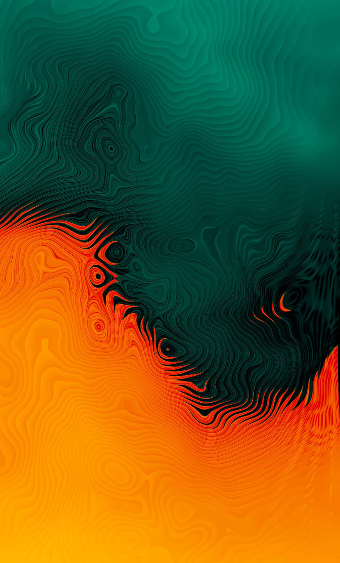 Orange And Teal Wallpaper