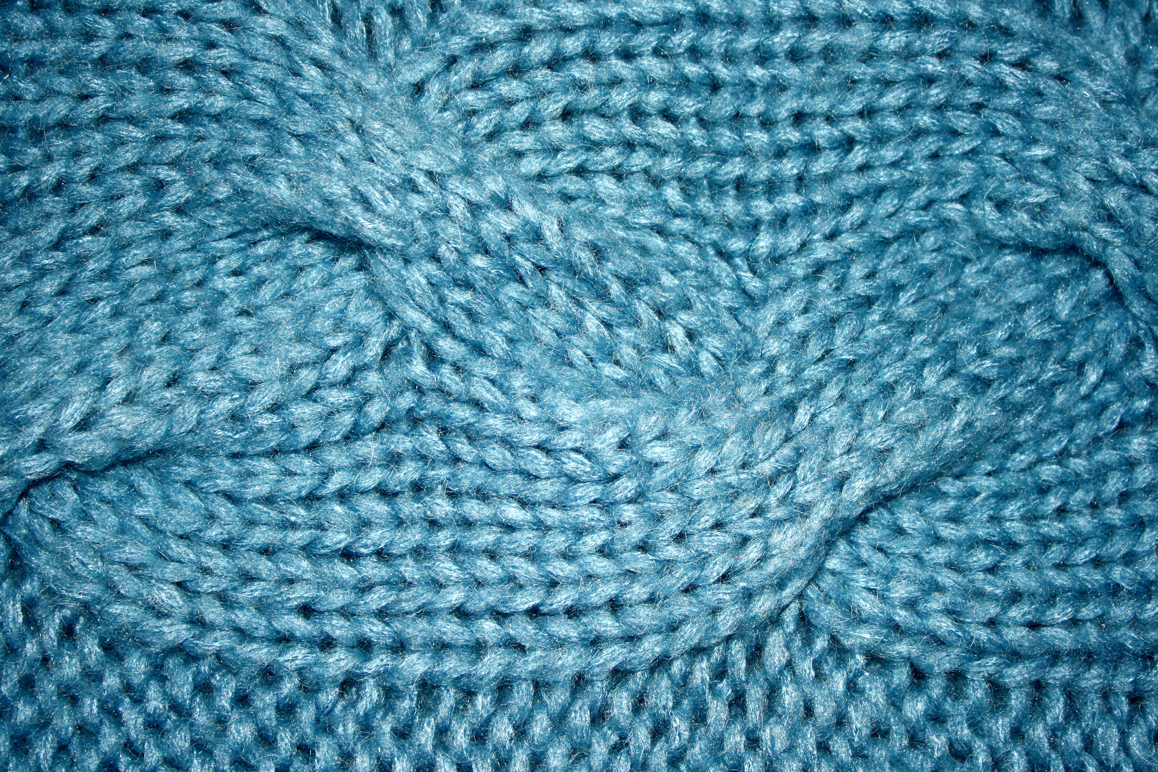 Blue Cable Knit Pattern Texture Picture Photograph Photos