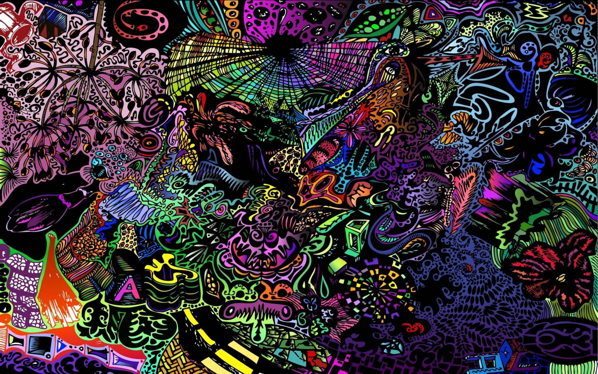 Trippy Dark Aesthetic Wallpaper