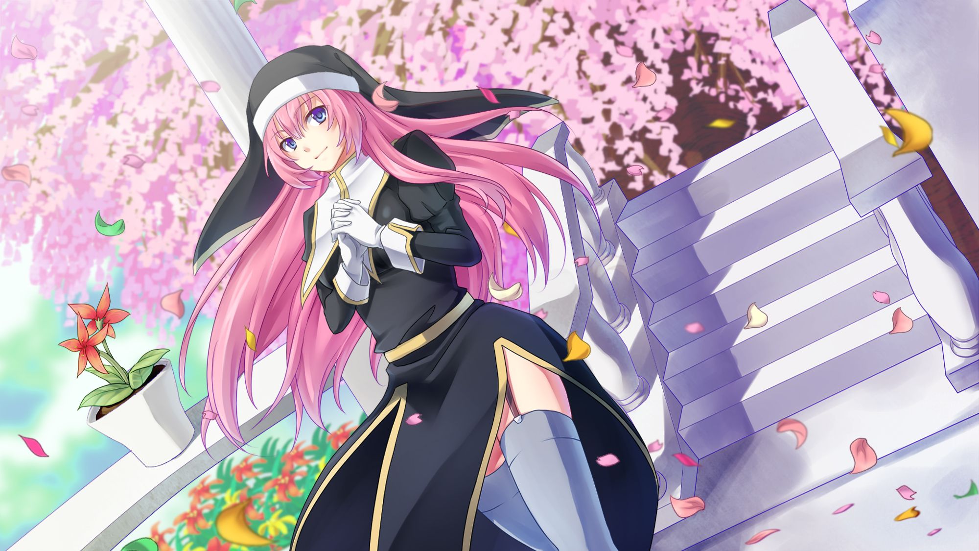 Megurine Luka Background HD Image All White