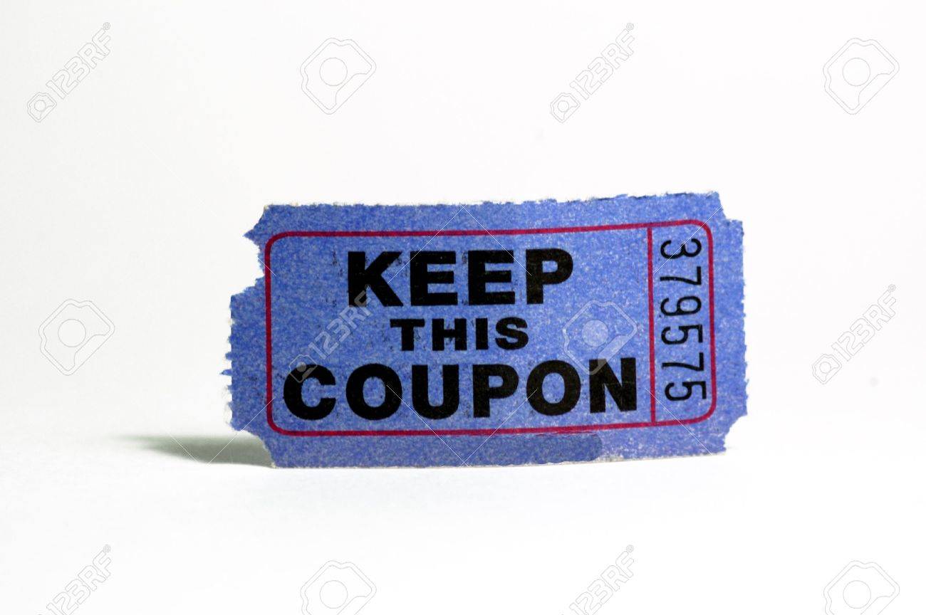 Ticket Stub On White Background Stock Photo Picture And Royalty