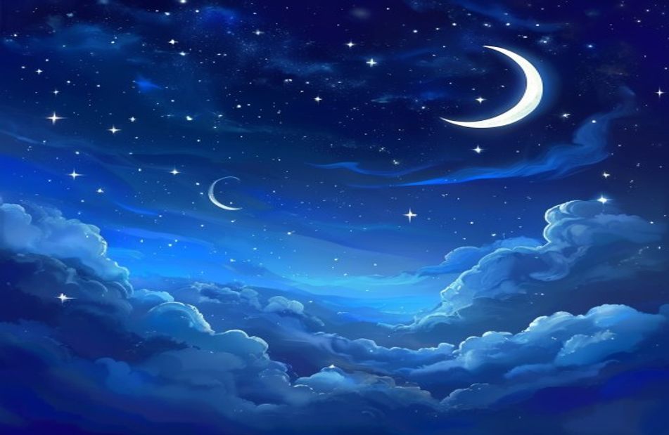 Blue Night Sky Wallpaper