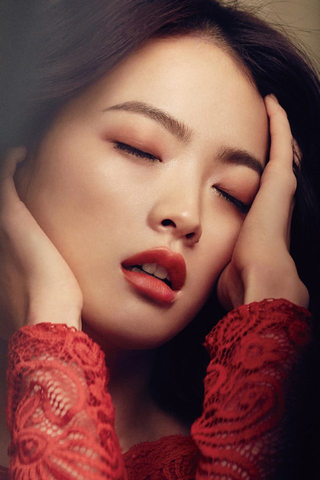 Woohee Chun Kpop Red Model Magazine iPhone Wallpaper