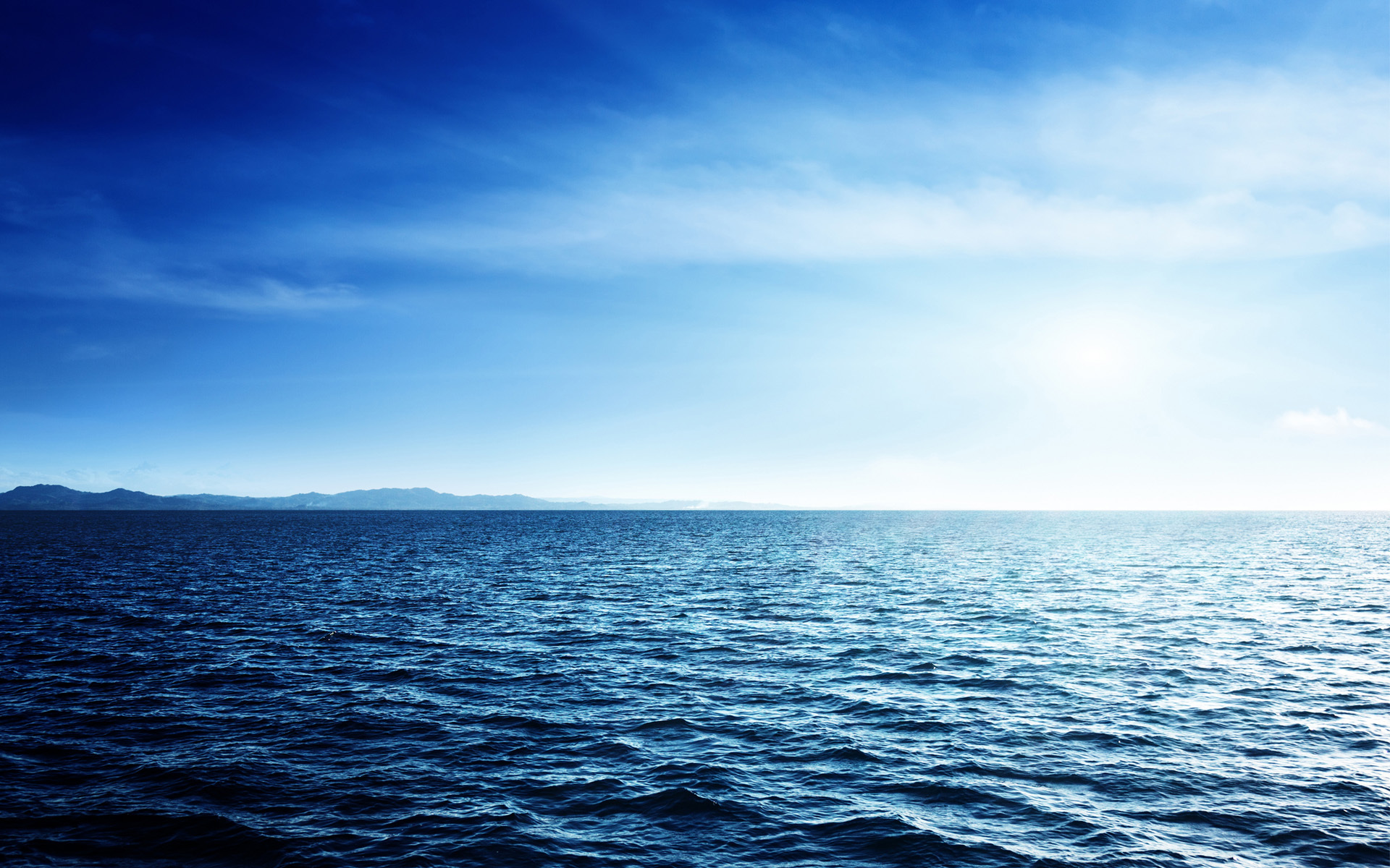 Sea Ocean Water Sky Horizon Wallpaper