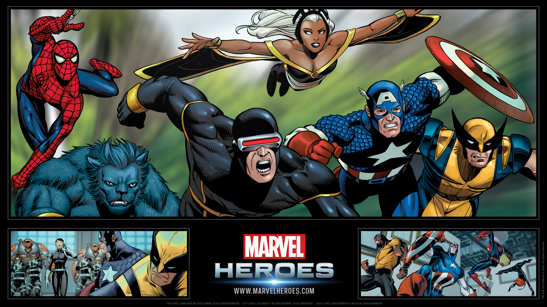 Marvel Heroes Full HD Wallpaper 1920x1080