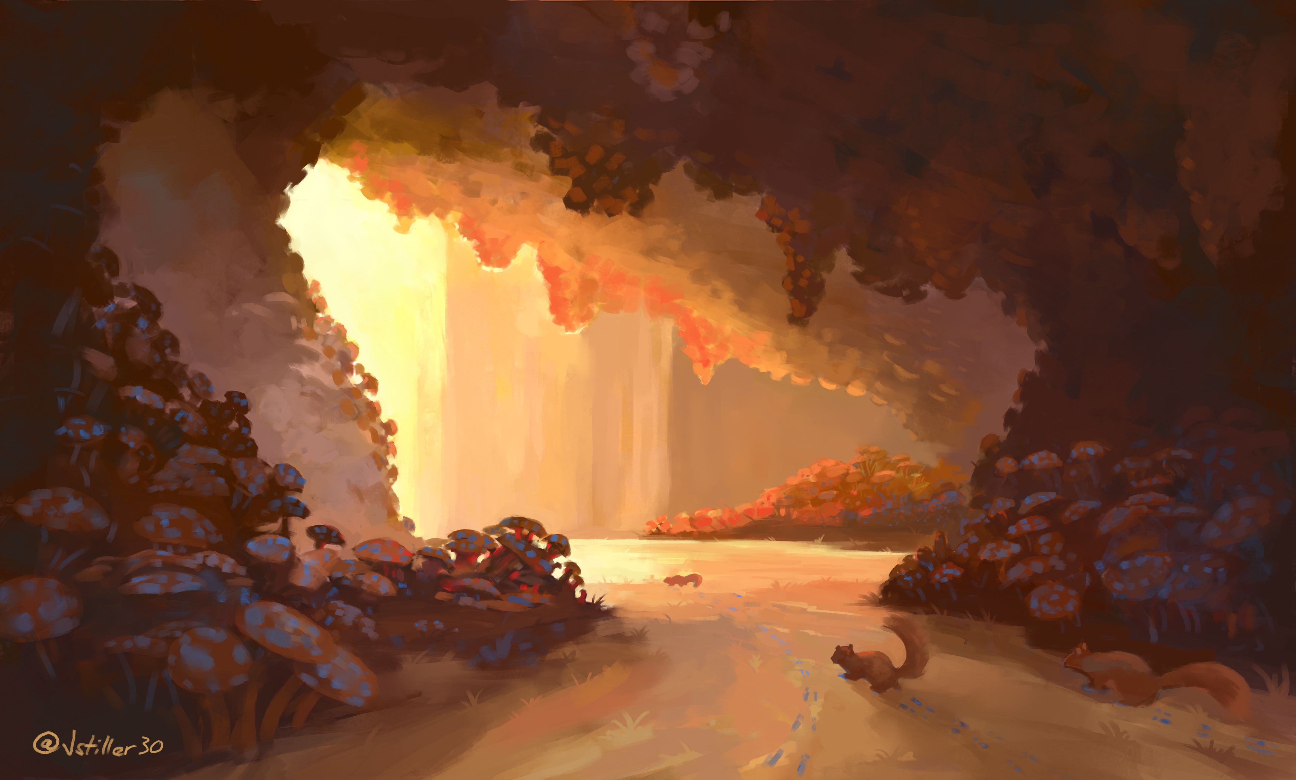Murshroom Caves 4k Resolution Hd Wallpaper Image