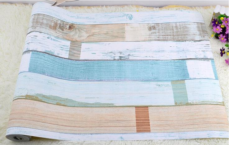 Barn Faux Grain Plank Panal Wood Boards Effect Wallpaper Roll