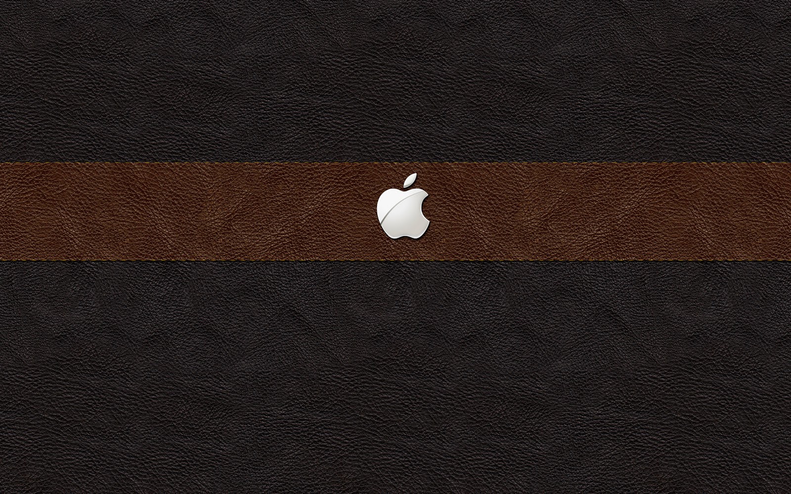 Leather Apple Abstract Black Wallpaper