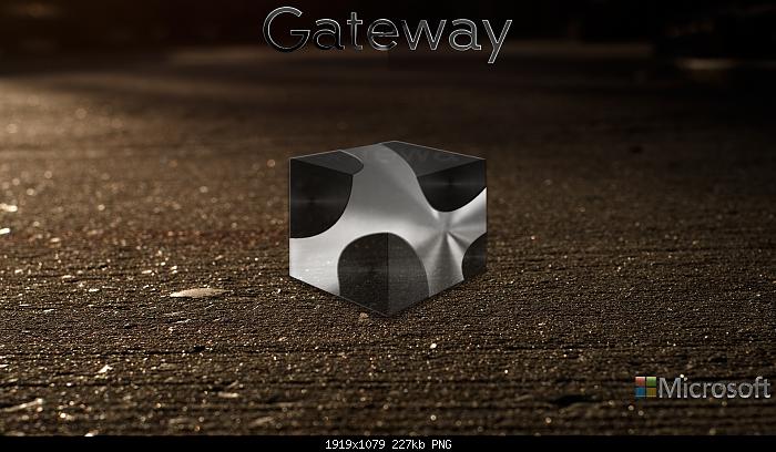 Custom Windows Wallpaper Gateway Metal Logo