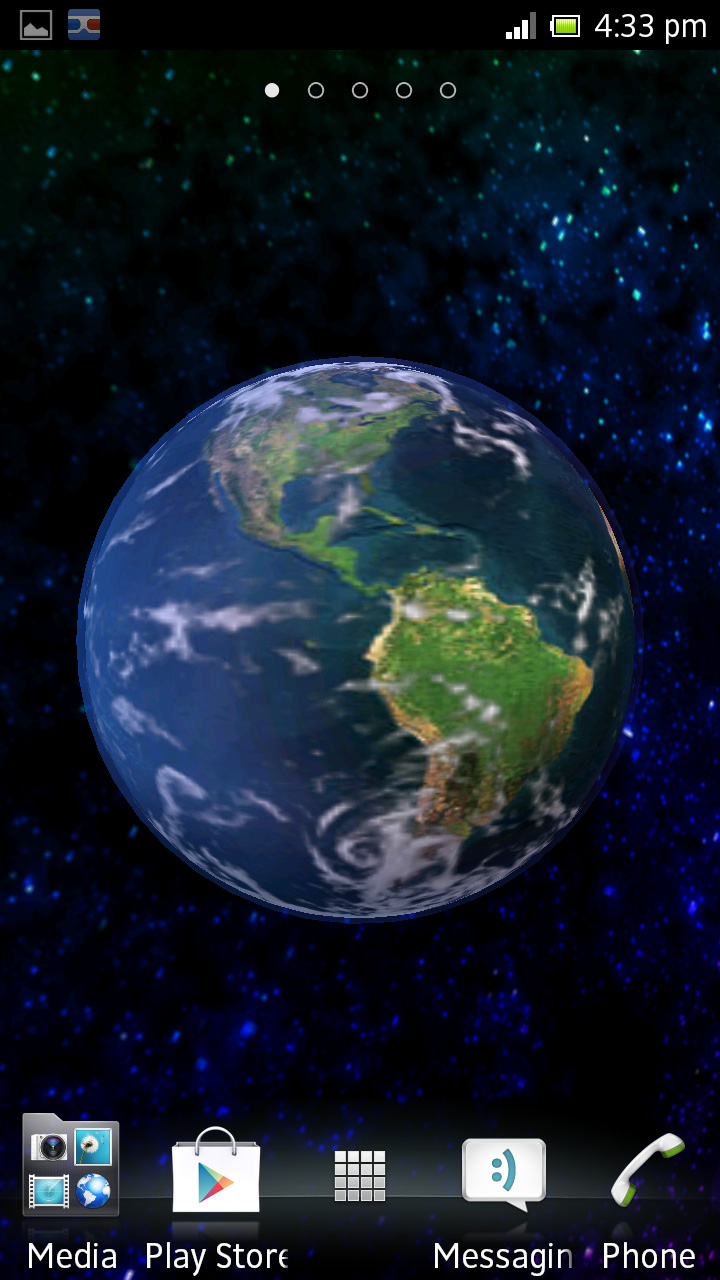 The Earth 3D Android Live Wallpaper Nitrio 720x1280