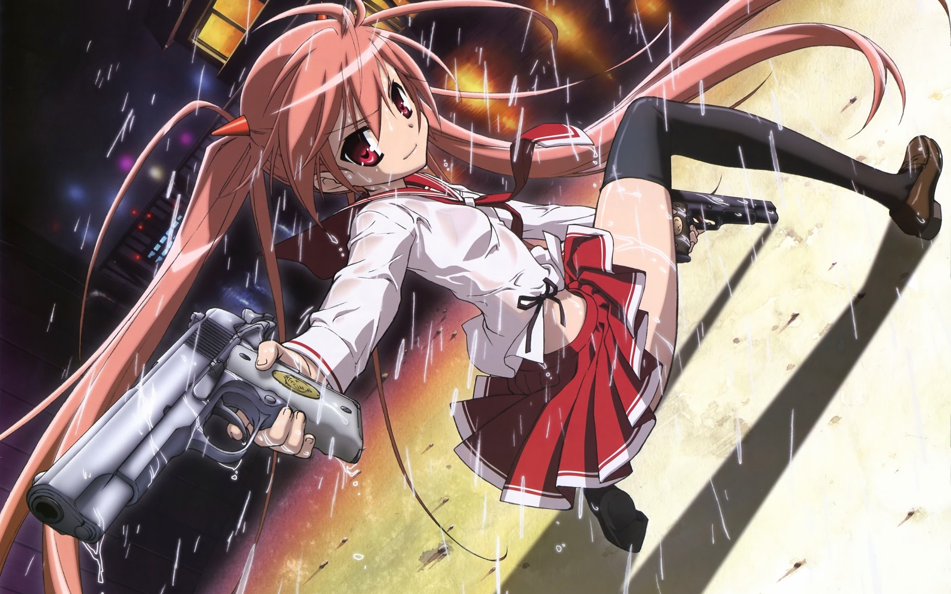 holding Anime gun girl