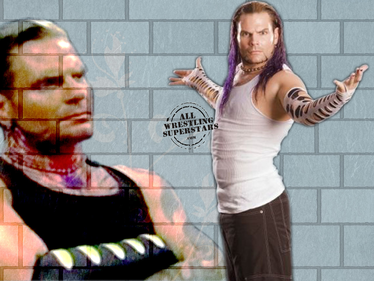 Jeff Hardy In A Pose With His Long Rainbow Haired Click On Image To
