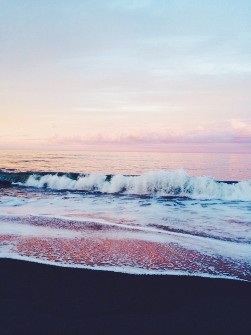 iPhone Wallpaper Waves Pink Relax Beach Summer