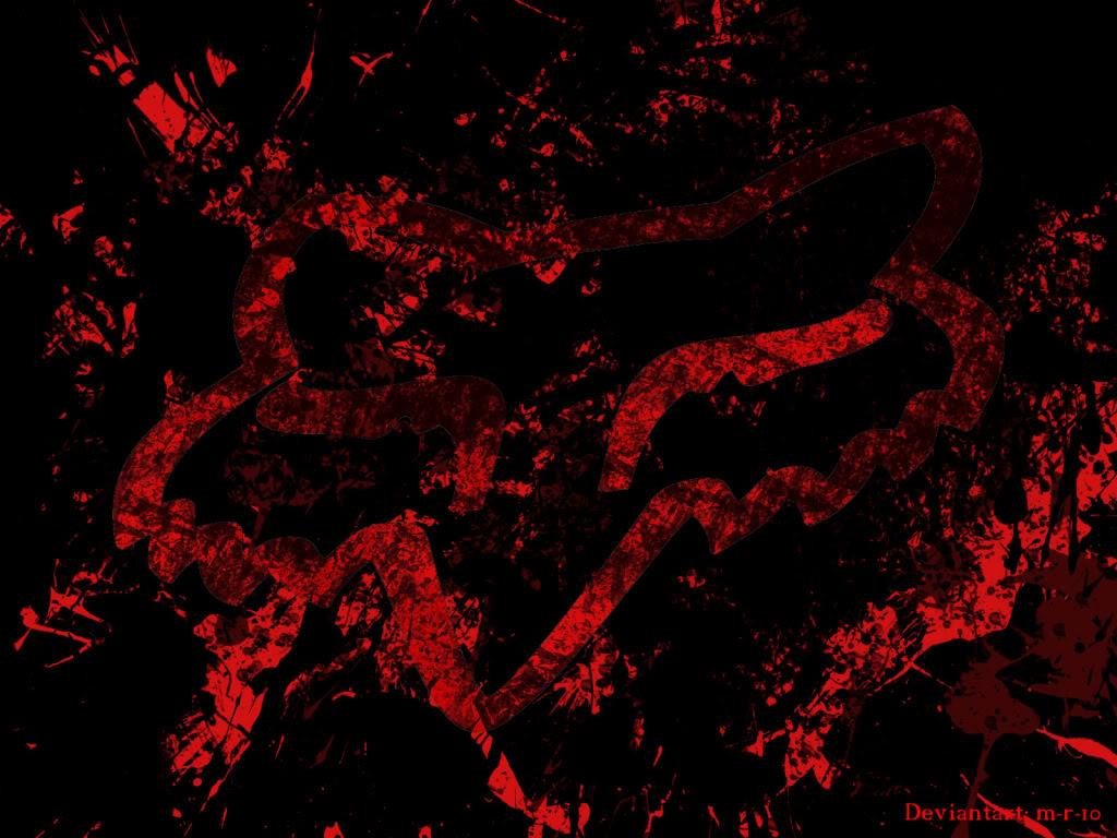 Logo Fox Red Background Wallpaper For Desktop