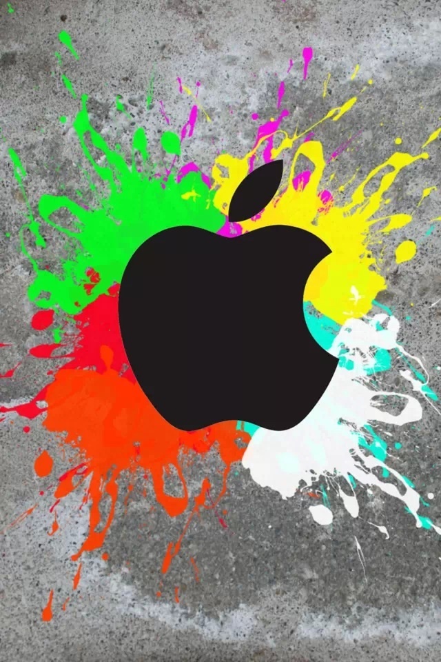 Graffiti Apple Logo iPhone Wallpaper Background And Themes