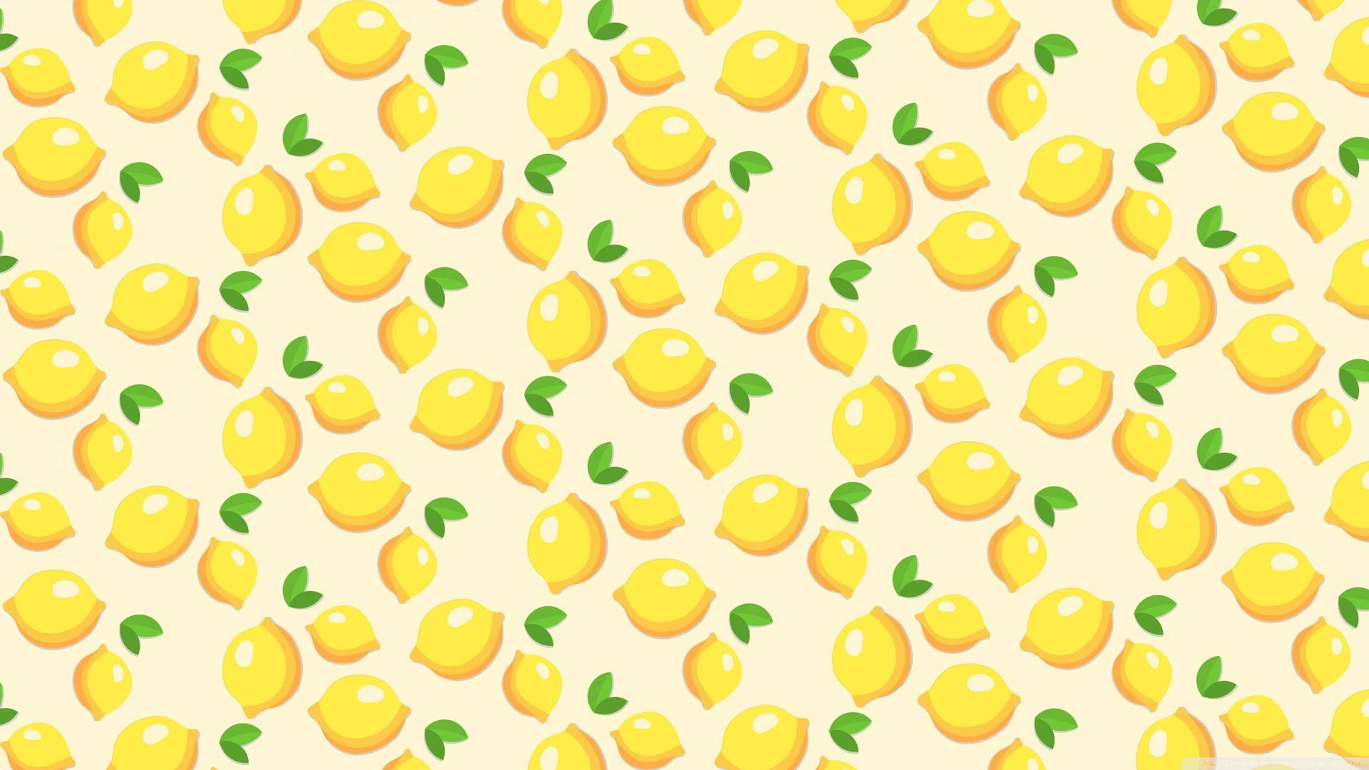 Aesthetic Lemon Pattern Laptop Wallpaper