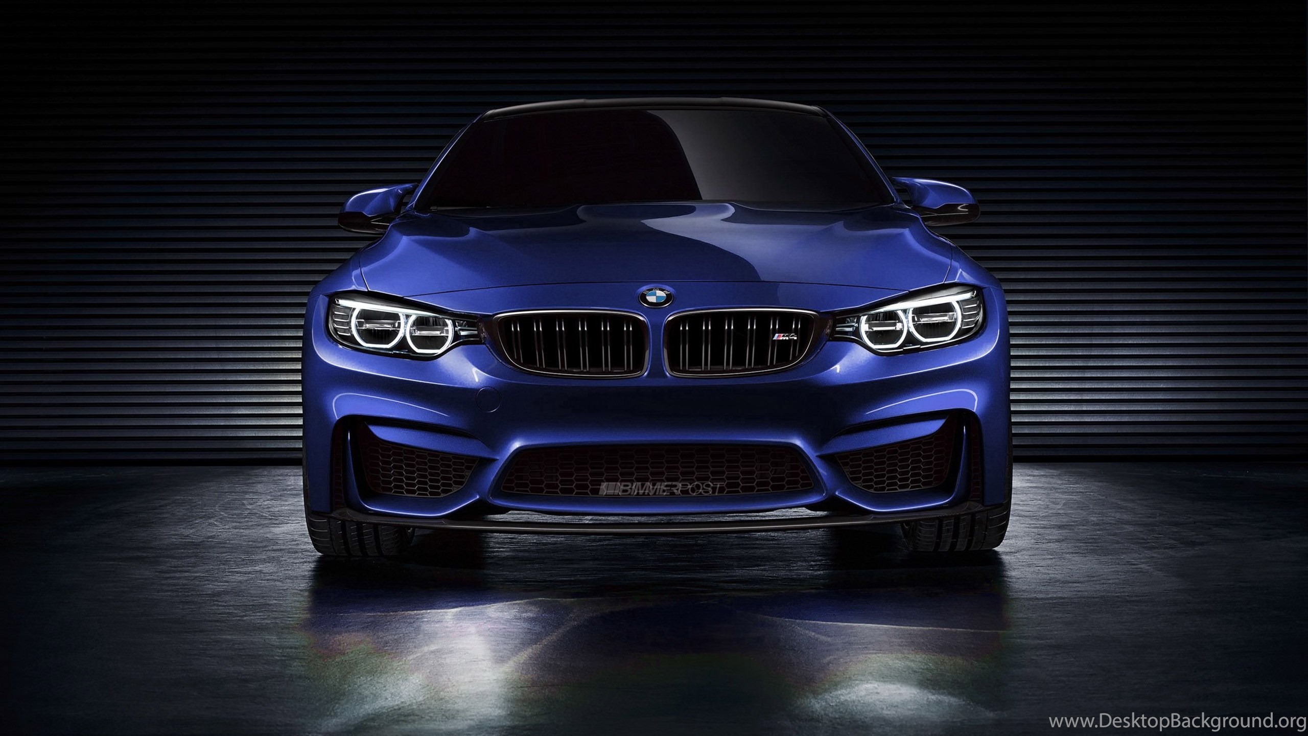 Blue Bmw M4 In The Garage Wallpaper And Image