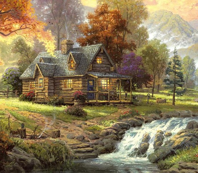 Wilderness Cottage Wallpaper