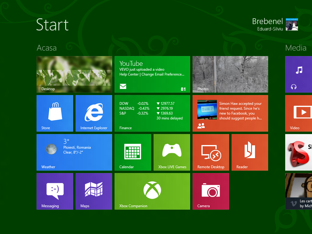My Windows Cp Start Screen By Brebenel Silviu