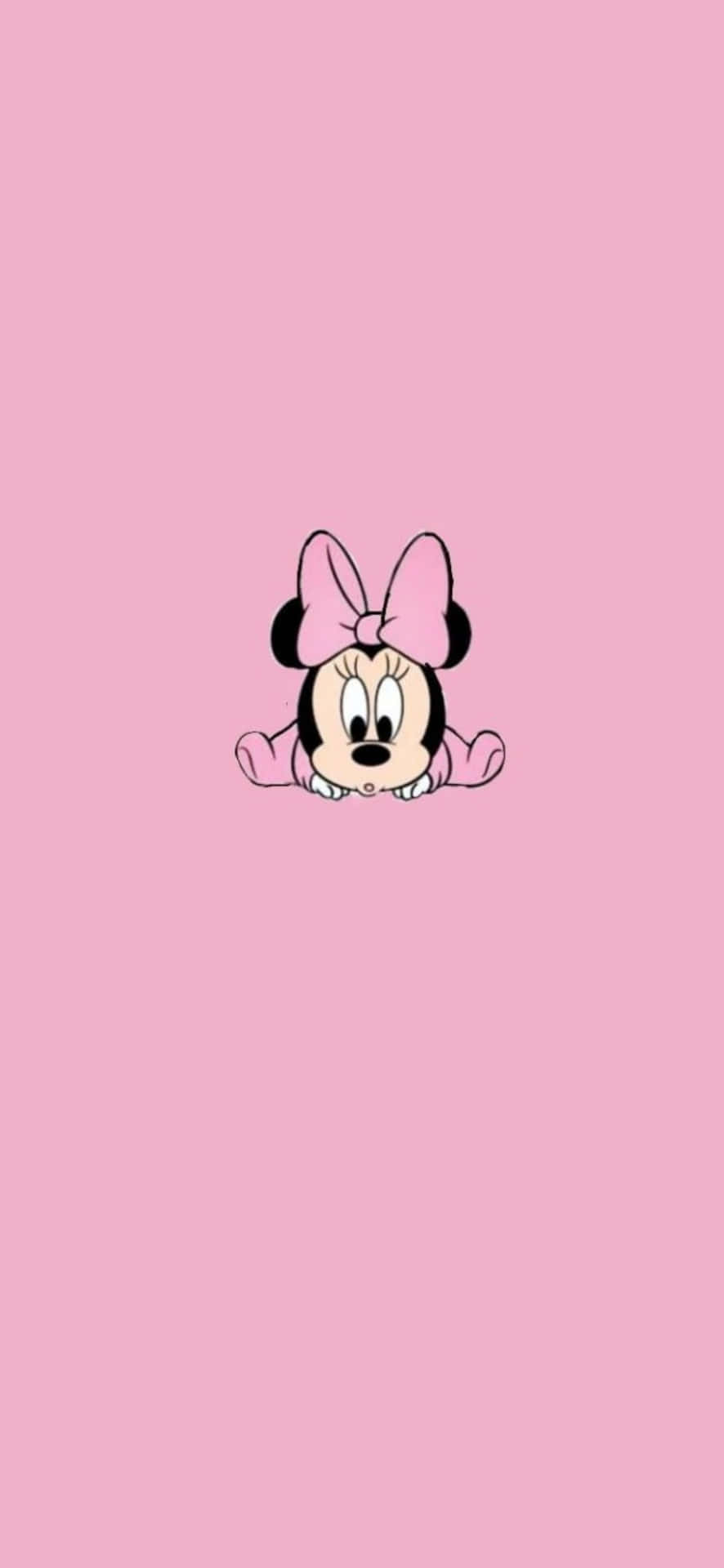 Minnie Mouse On A Pink Wallpaper