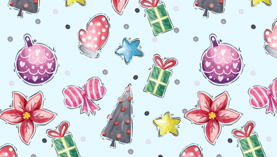 Christmas Gifts Decorative Pattern Wallpaper