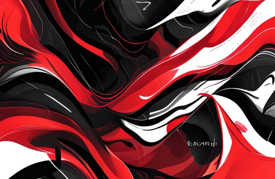 Red Black White Abstract Wallpaper