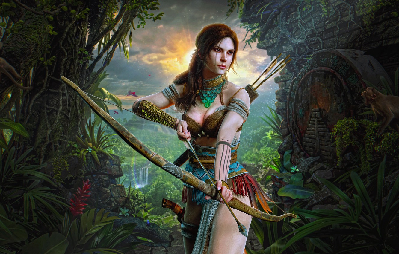 Wallpaper Girl Figure Tomb Raider Art Beauty Sexy Figure