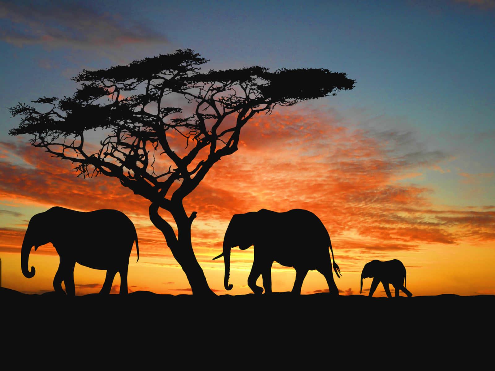 Download Sunset On Safari Background