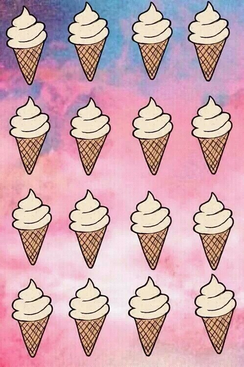 cute ice cream pink wallpaper
