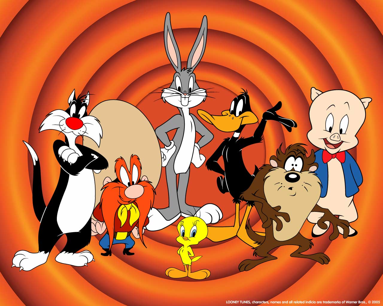 American top cartoons Looney tunes wallpaper 1280x1024