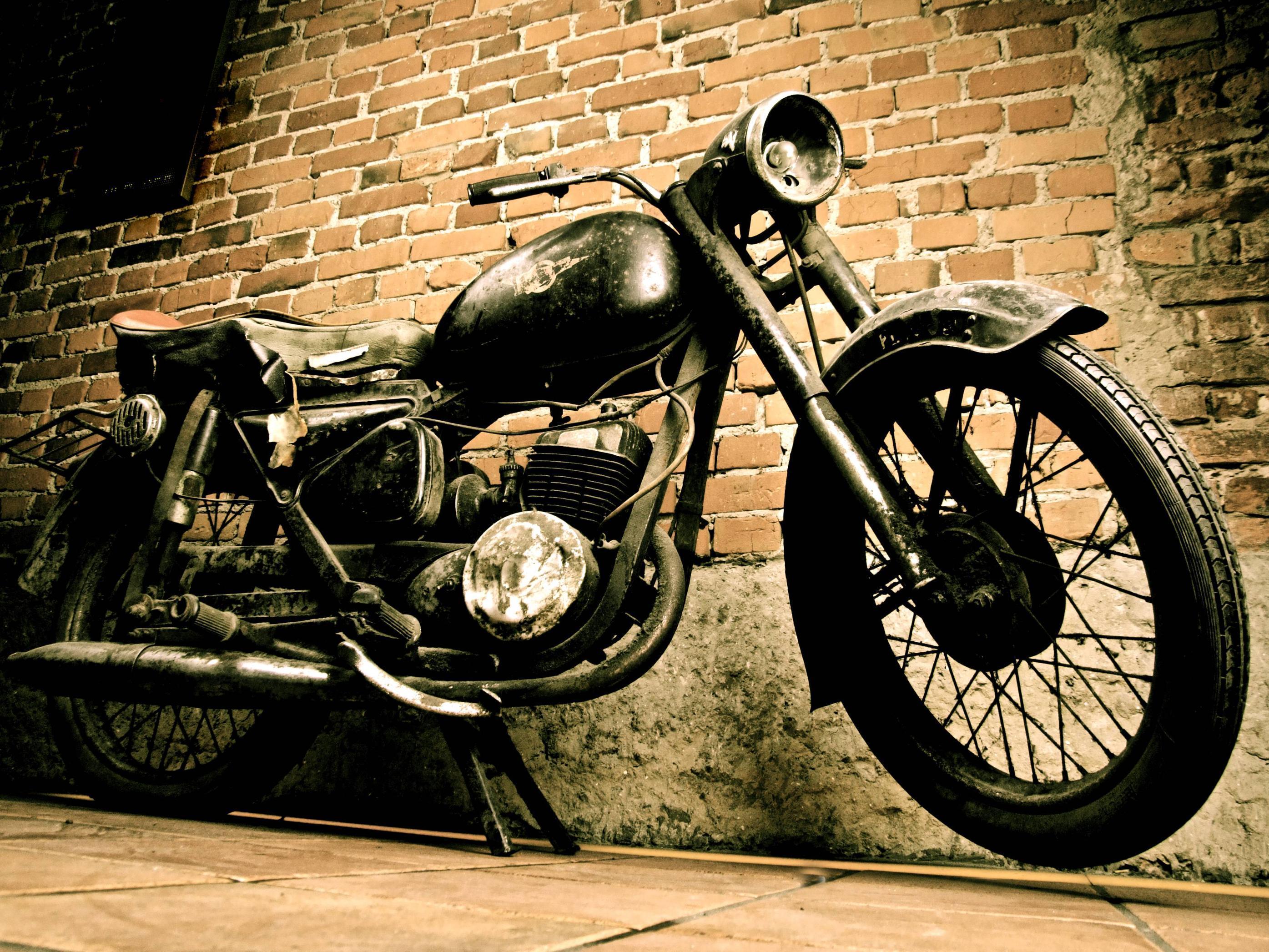Best Vintage Custom Motorcycle Poster Wallpaper Image