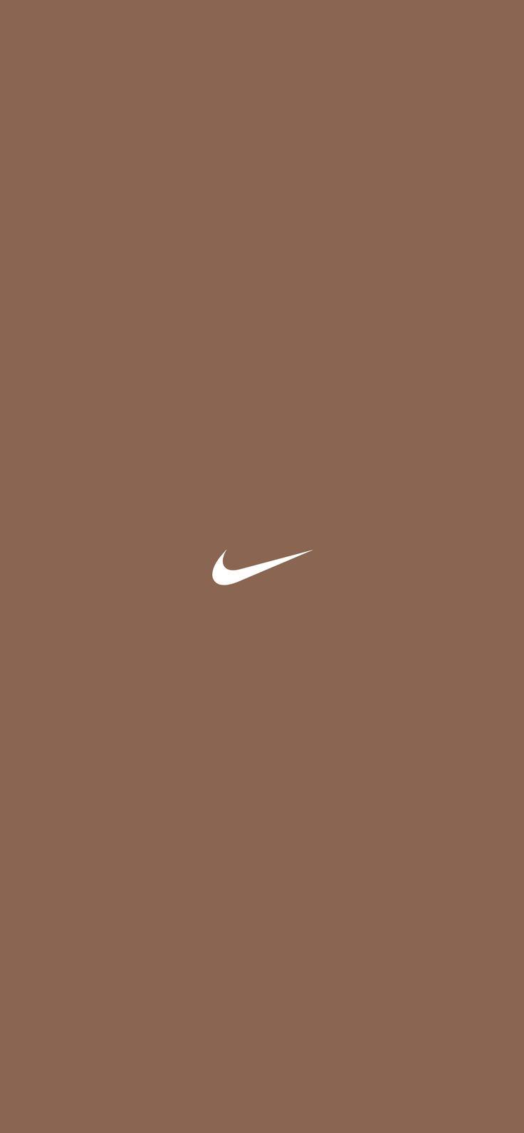 Raw Umber Background Nike Logo In Wallpaper