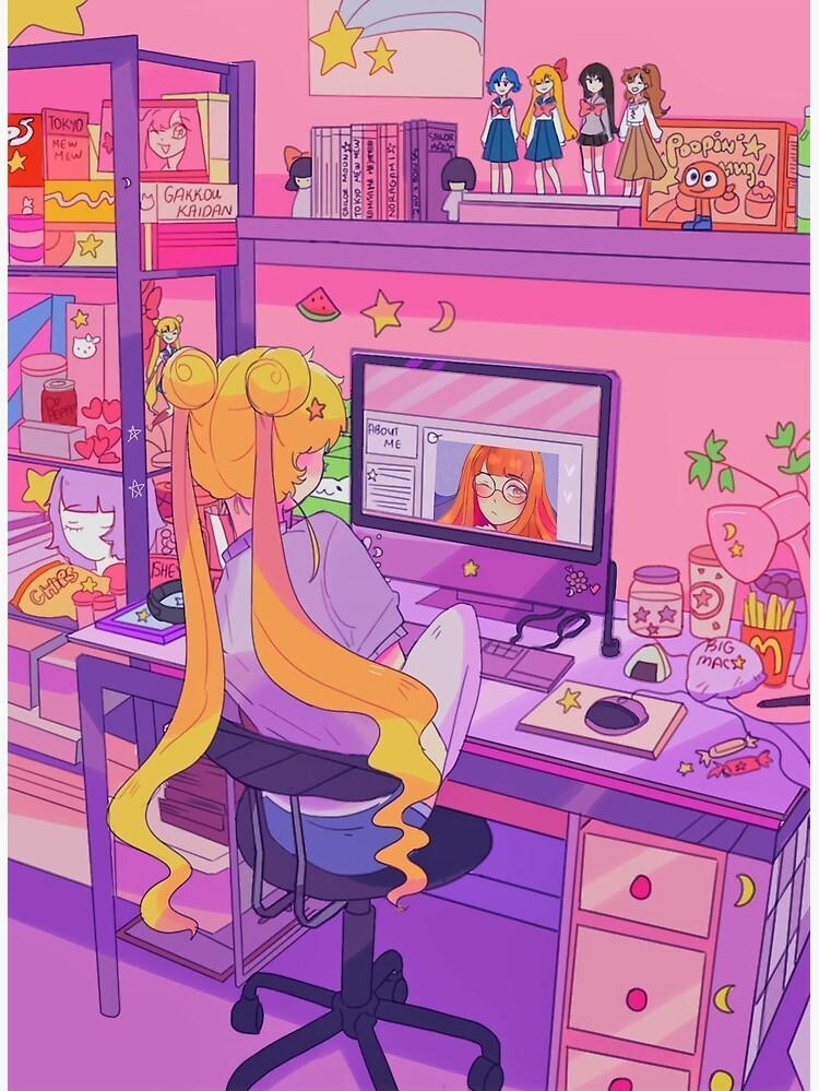Happy Work From Home Usagi Art Greeting Card For Sale By